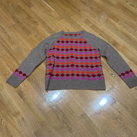 J. Crew Sweaters - Striking geo print lambs wool sweater